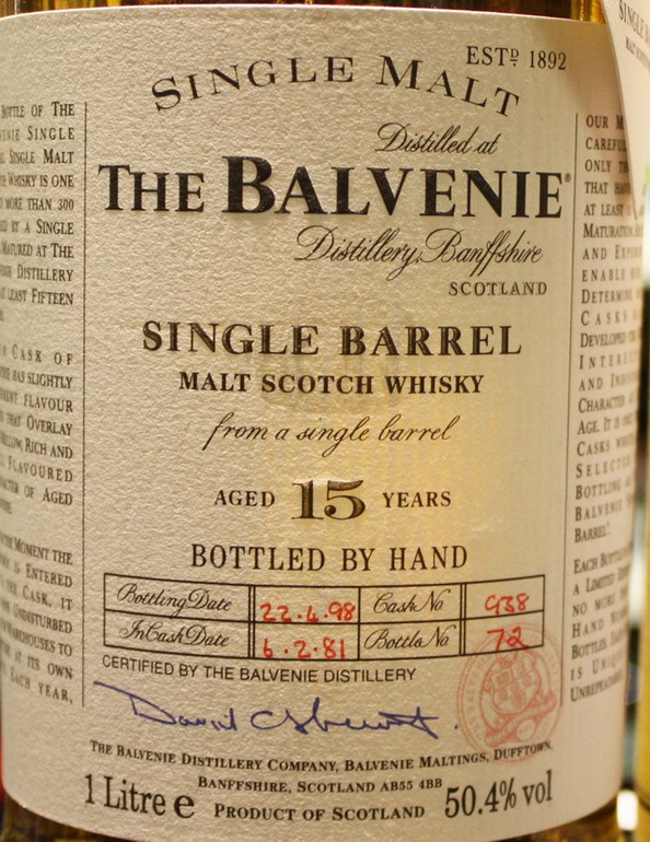 Single Barrel 15 Year