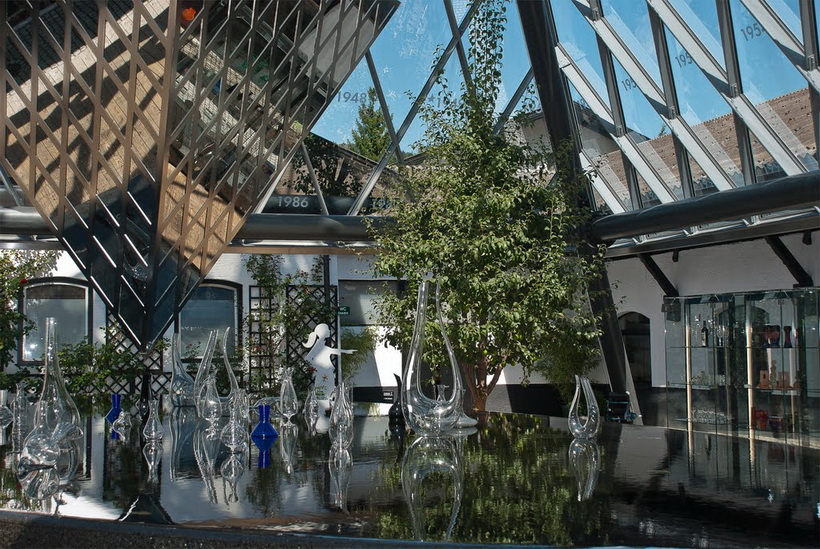 มุมงดงามในโรงงาน Riedel ที่เมือง Kufstein
