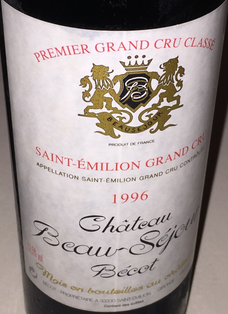 Ch.Beau-Séjour Bécot 1996