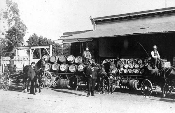 หนึ่งในการขนส่งเบียร์ในซานติเอโก