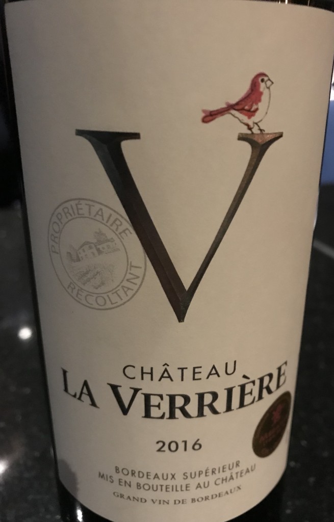 Ch.La Verriere,Bordeaux Superieur  2016